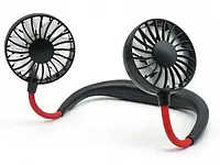 Sale! Портативный мини USB вентилятор на шею с подсветкой Fan 360° для личного охлаждения