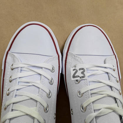 ЗНИЖКА! 44р (27.5см) Білі кеди конверси Navigator у стилі Converse, фото 3
