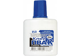 Клей ПВА 40г (з пензликом) "КіП"