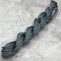 (12 метров) Шнур нейлоновый, капроновый (шамбала) 1,5 мм - Серый