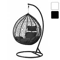 Крісло-кокон підвісне 329 M крісло-гойдалка для дому дачі тераси кафе W_1651 Чорний