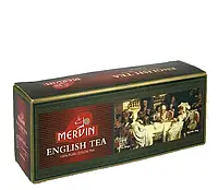 Чай Англійський чорний Мервін 25 пакетів Mervin English Tea Pure Ceylon