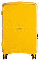 Пластикова валіза з полікарбонату 85L Horoso жовта