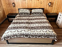 Одеяло из овечьей шерсти 200х220 см,  двуспальное одеяло из овчины  + подушки 2 шт