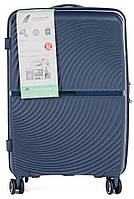 Средний пластиковый чемодан из поликарбоната 65L Horoso синий