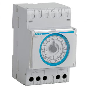 Таймер аналоговий, добовий, 16А, 1 перемикаючий контакт Hager EH110