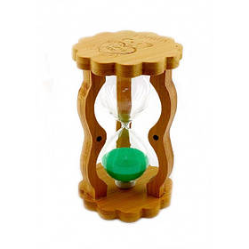 Пісочний годинник в бамбуку зелений пісок (10 хв)