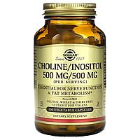 Choline/Inositol 500 мг/500 мг Solgar 100 капсул