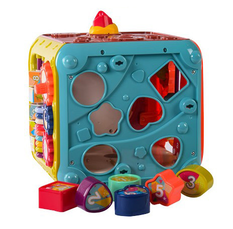 Развивающая игрушка Музыкальный игровой центр 6 в 1 Бизикуб с магнитными червяками Magic Box - фото 4 - id-p1886179605