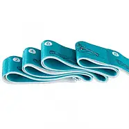 Стрічка еспандер для розтяжки секційна з петлями універсальна GE5430 для фітнесу йоги стретчингу реабілітації, фото 7