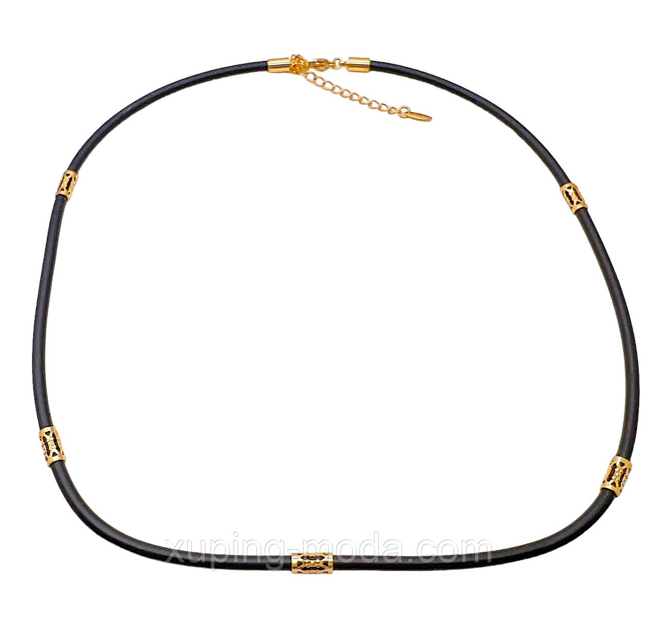 45+5 см. Кольє каучукове xuping. 18k
