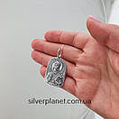 Срібний кулон іконка Святий Микола. Підвіска ладанка Миколай Чудотворець срібло 925, фото 3