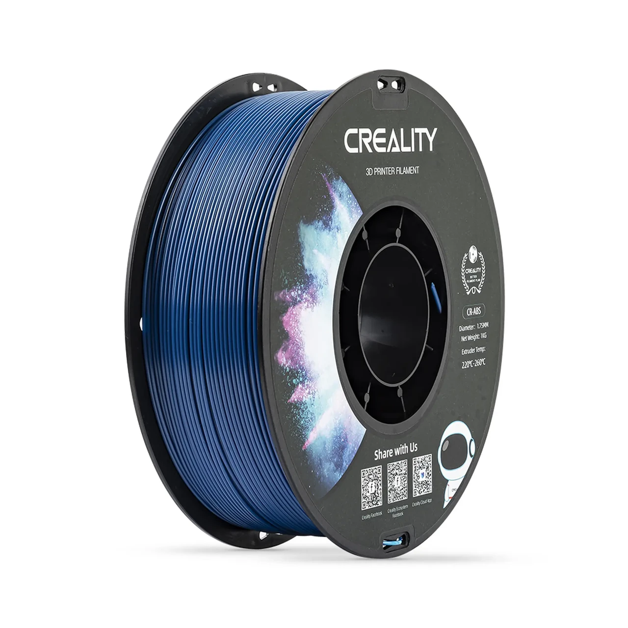 ABS Filament (пластик) для 3D принтера CREALITY 1кг, 1.75мм, синій - фото 1 - id-p1887896174