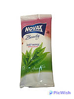 Вологі гігієнічні серветки Novax Tea Wet Wipes "Чай" 15 шт.