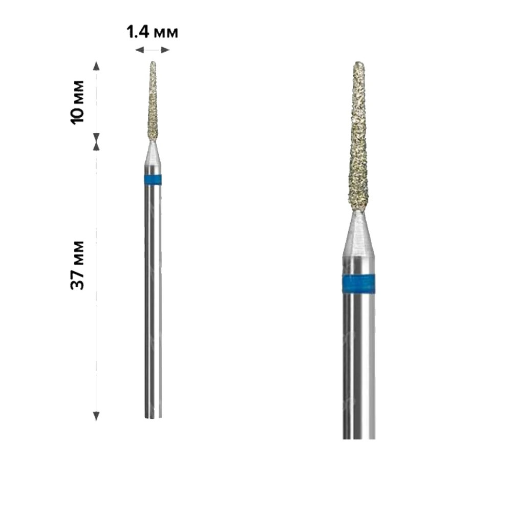 Фреза алмазна для манікюру mART (M-10) - Конус Blue 1,4*10, фото 1
