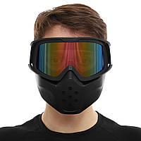 Защитная маска-трансформер мотоочки пол-лица очки маска тактические M-9339: Gsport
