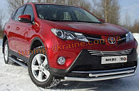 Захист переднього бампера труба подвійна D60-42 на Toyota RAV 4 2013