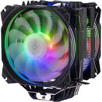 Кулер для процессора 2E Gaming Air Cool AC120D6, алюминий и медные тепловые трубки, 2x120 мм ARGB PWM, для