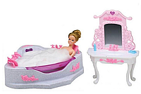 Ванная комната для кукол Барби кукольная мебель джакузи зеркало раковина аксессуары Gloria