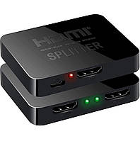 Перехідник відео HDMI 1x2 (Splitter) Lucom (84.00.7019) Act v1.4 4K@30Hz 3D USB-powered