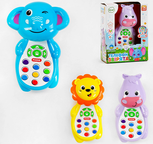 Дитячий телефон Звірятка, фото 1