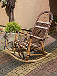 Крісло качалка "Магнат" плетена з лози та ротангу, фото 6