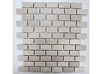 Мозаика мрамор N2 Beige Marble Mosaic tumbled brick