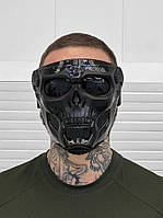 Тактическая пластмасовая маска череп защитная на все лицо Маска тактическая в виде черепа