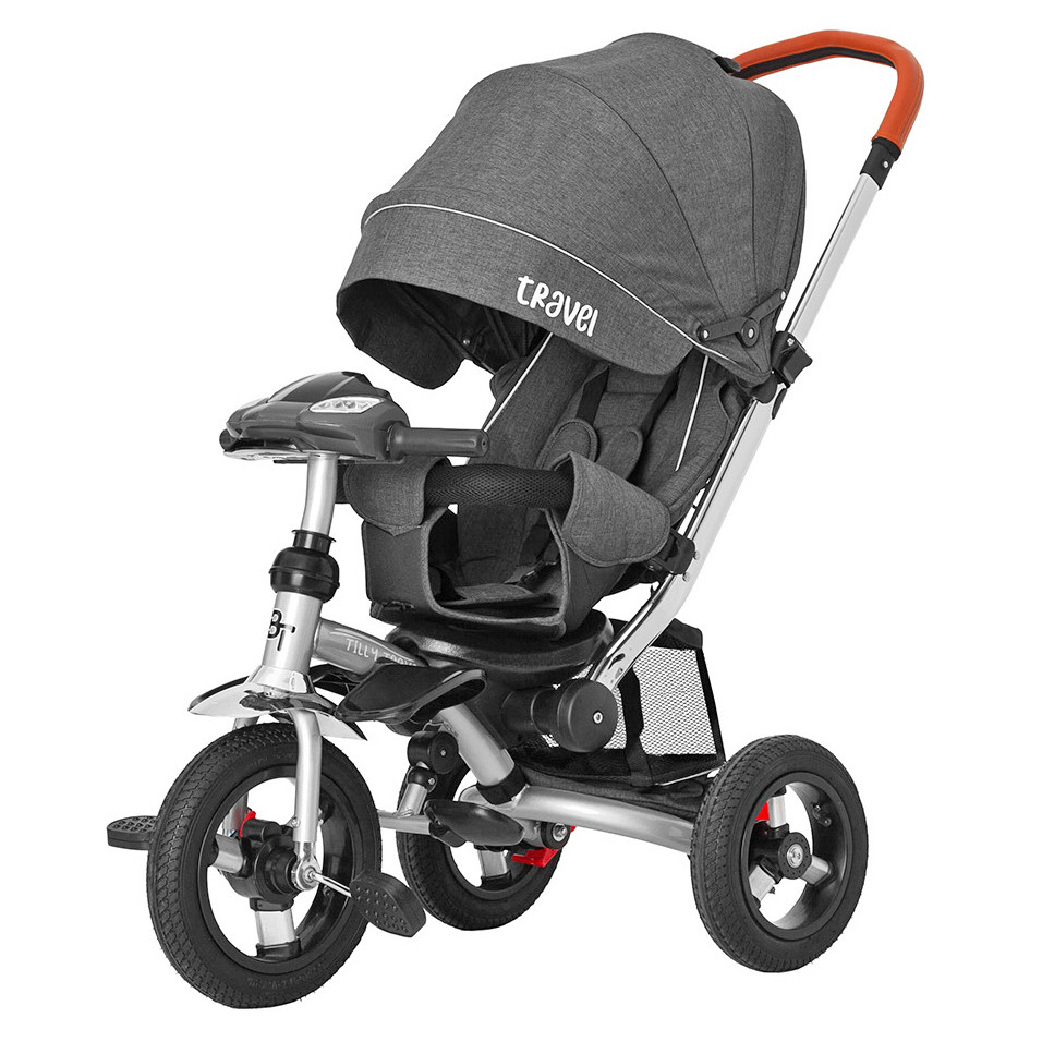 Дитячий триколісний велосипед Travel, «Tilly» (T-387/1), колір Dark Grey (темно-сірий)