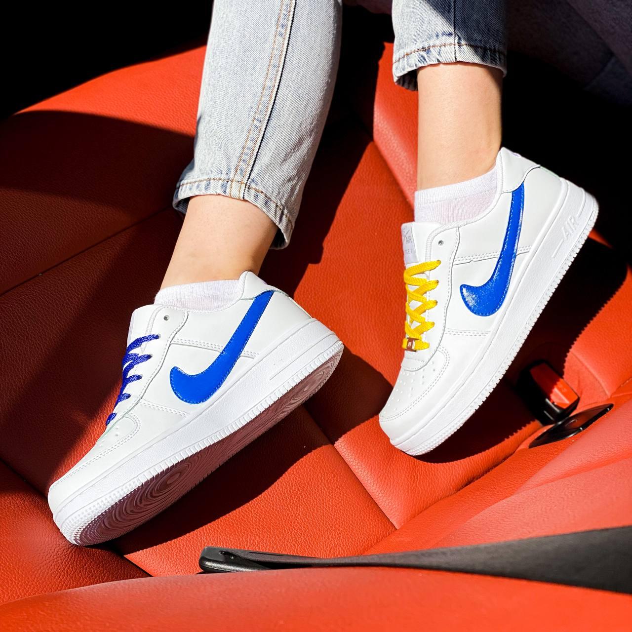 Yellow and white hotsell air force ones