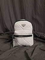 Женский рюкзак Прада белый Prada Backpack White