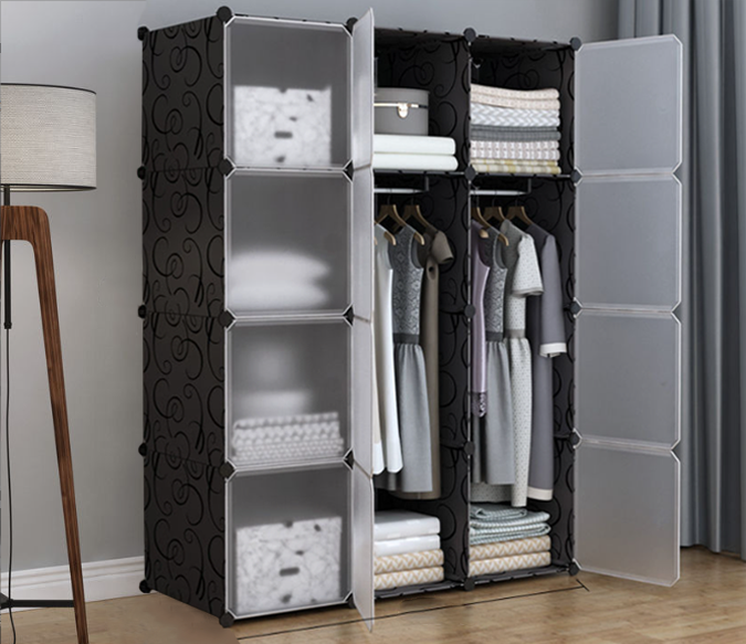 Пластиковый складной шкаф для одежды на 12 секции Storage Cube Cabinet ...