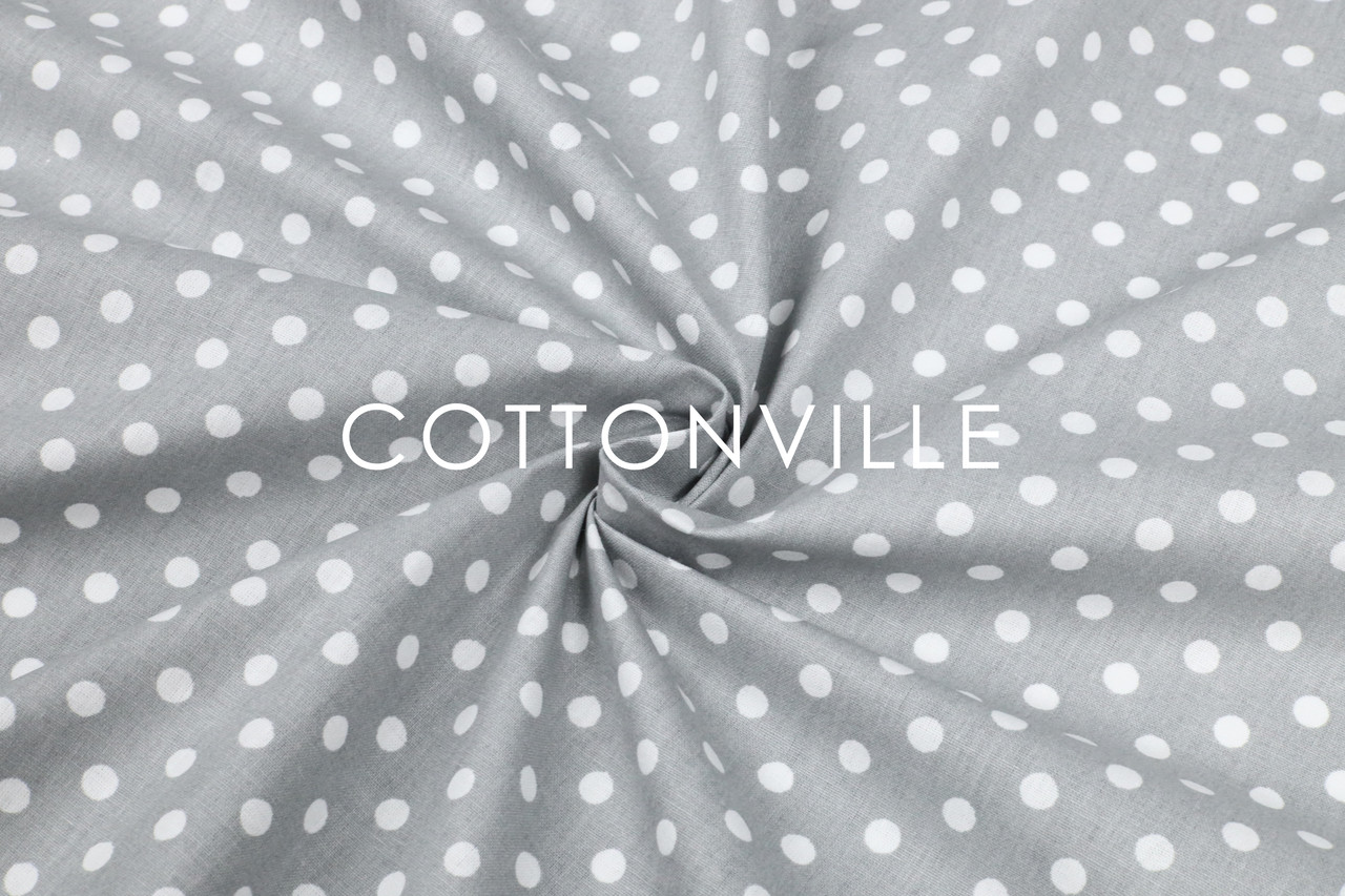 Ранфорс 240 см Горошки на сірому 7 мм