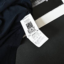Літня футболка Blue Emporio Armani темно-синя бавовна брендова футболка для хлопця Армані Емпоріо принт EA7, фото 6