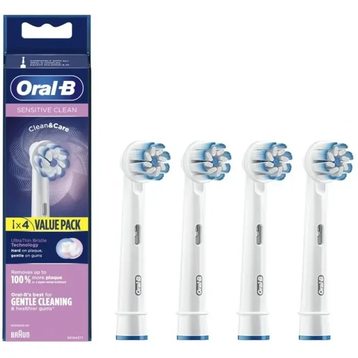 Змінні насадки для електричної зубної щітки Oral-B  Sensitive Clean 4 шт