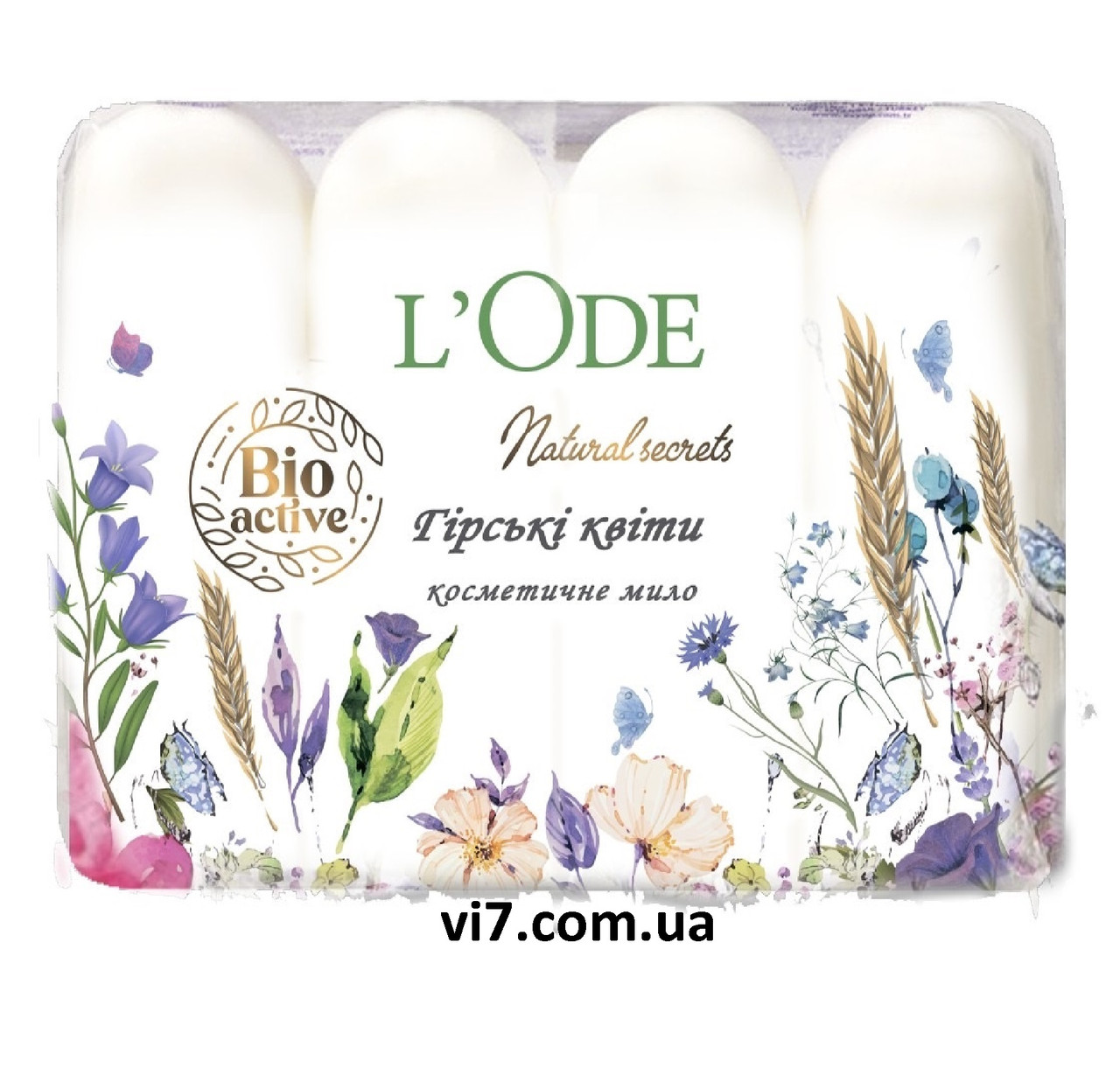 Мило туалетне L'Ode Shik Гірські квіти  4*60г