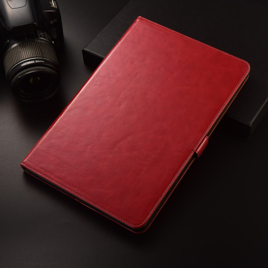 Чохол для будь-якої моделі планшета  з натуральної шкіри протиударний вологостійкий книжка з підставкою "GRAVITY" Червоний