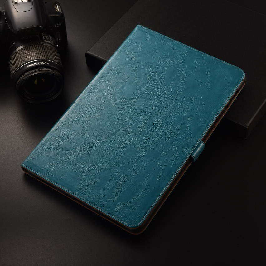 Чохол для будь-якої моделі планшета  з натуральної шкіри протиударний вологостійкий книжка з підставкою "GRAVITY" Блакитний