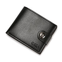 Чоловічий гаманець, портмоне, стильний, місткий "Men Bense" (чорний)