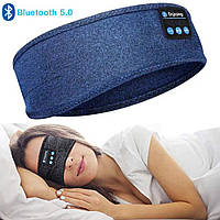 Музыкальная спортивная повязка с Bluetooth наушниками Синие Bluetooth 5.0 Синий