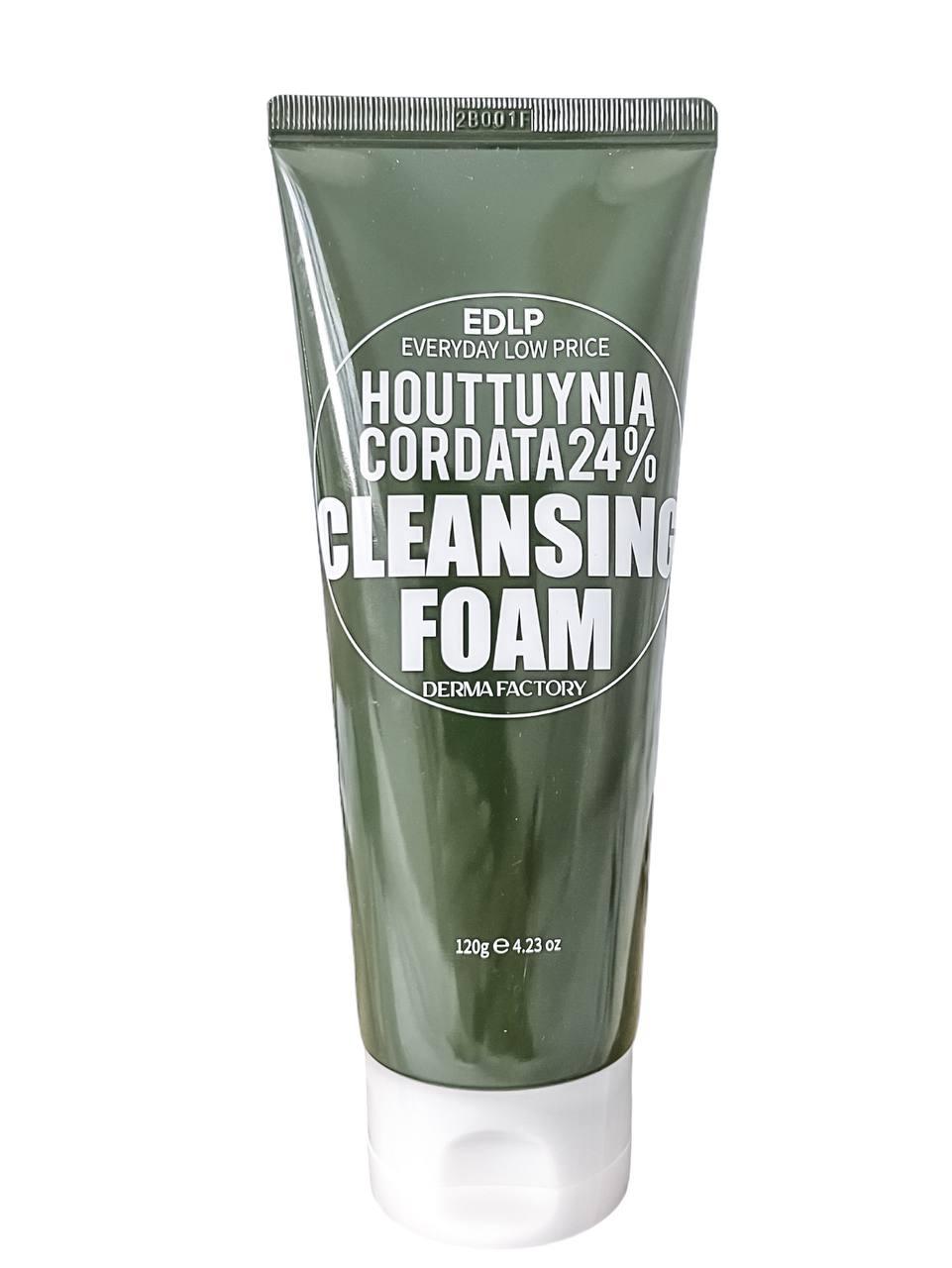 Derma Factory Houttuynia Cordata Cleansing Foam - М'яка очищаюча пінка для вмивання