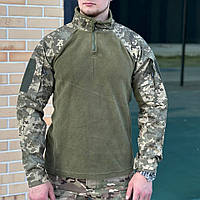 Тактическая рубашка зсу Убакс флисовая Олива пиксель (48-52, 56р) флис и рип-стоп Рубашка - флиска Ubacs