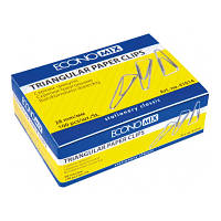 Популярний! Скріпки канцелярські Economix 28 мм трикутна, 100шт (E41014) - Краща якість тільки на Nukleon.com.ua