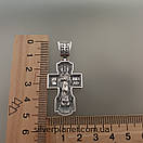 Чоловічий срібний кулон хрестик Святий Миколай Чудотворець і Спас Нерукотворний. Православний хрест зі срібла, фото 9