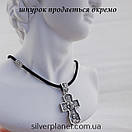 Чоловічий срібний кулон хрестик Святий Миколай Чудотворець і Спас Нерукотворний. Православний хрест зі срібла, фото 10