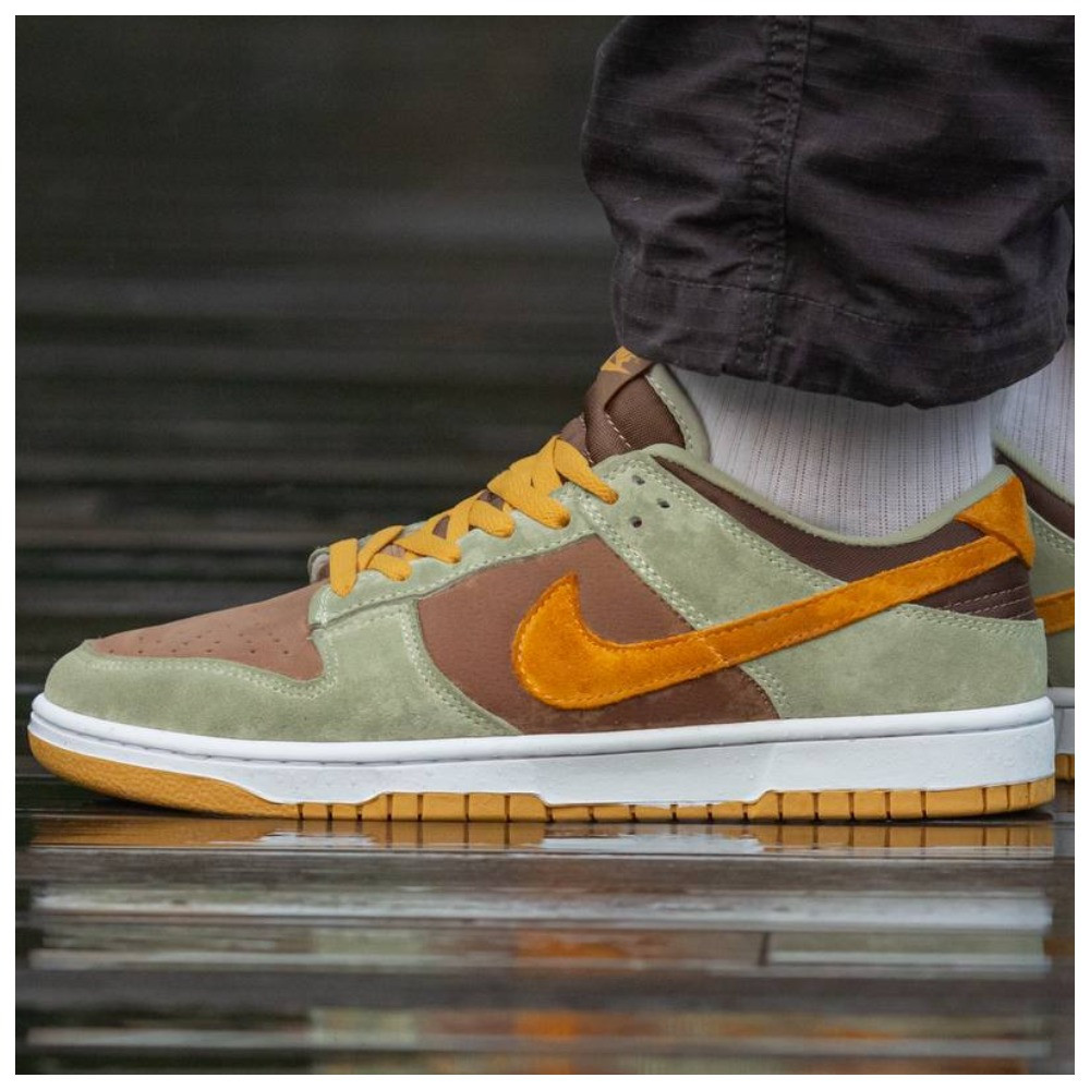 Чоловічі / жіночі кросівки Nike SB Dunk Low Dusty Olive, унісекс замшеві кросівки найк сб данк