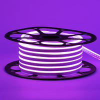 Неоновая лента светодиодная фиолетовая 12V 6х12 AVT-smd2835 120LED/м 11 Вт/м IP65