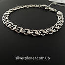 Срібний браслет бісмарк. Браслет чоловічий тонкий на руку срібло 925, фото 9