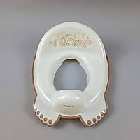 Туалетне сидіння протиковзке "Ведмедик" (біла перлина) MS-016-118 TEGA