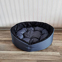 Лежак для собак и кошек мягкий красивый из антикогтя, Спальное место лежанка для домашних животных серый S